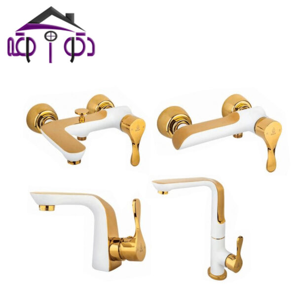 ست شیر مدل آرنیکا طلایی سفید کیان