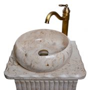 روشویی سنگی تک پایه پرطاووسی