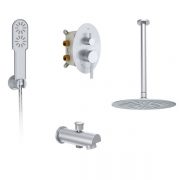 Built-in shower faucet model Rogen Chrome (brass head) type 1