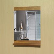 Bathroom mirror 8018 golden antique wood design