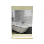 Cream and gold service mirror