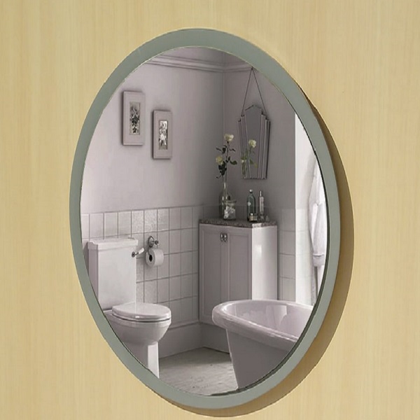 Round gray mirror