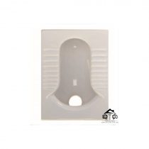 توالت زمینی گاتریا خط دار کوچک سفید مدل تیتان