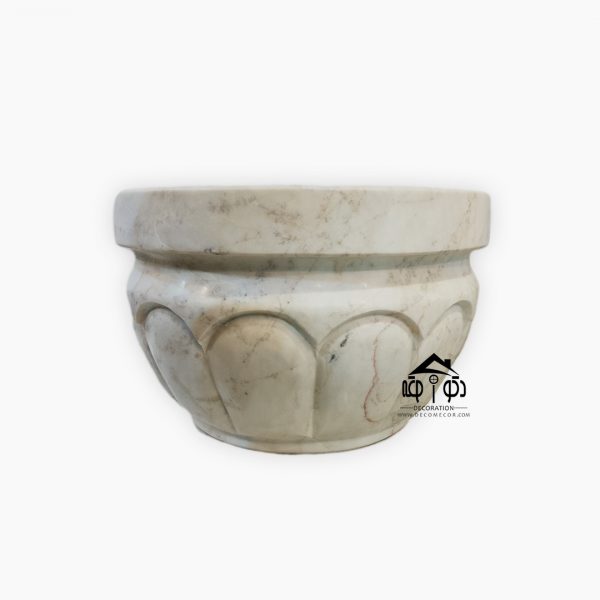 کاسه سنگی حمام ترکی سفید ازنا مدل گلبرگ