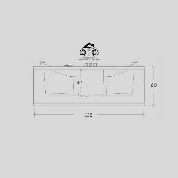 وان جکوزی یک نفره سایز 135 کد 1104