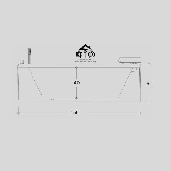وان جکوزی یک نفره سایز 155 کد 1106