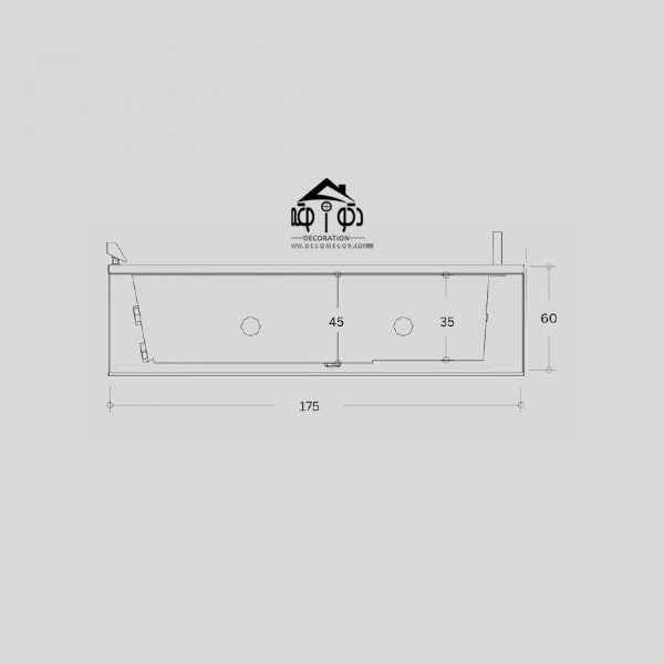 وان جکوزی یک نفره سایز 175 کد 1110