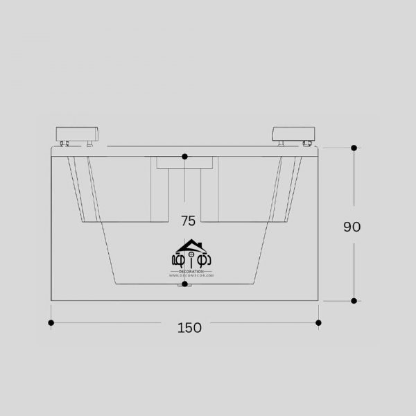 وان جکوزی چهار نفره سایز 150*150 کد 1404