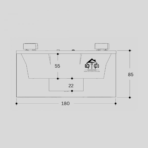 وان جکوزی چهار نفره سایز 180*180 کد 14052