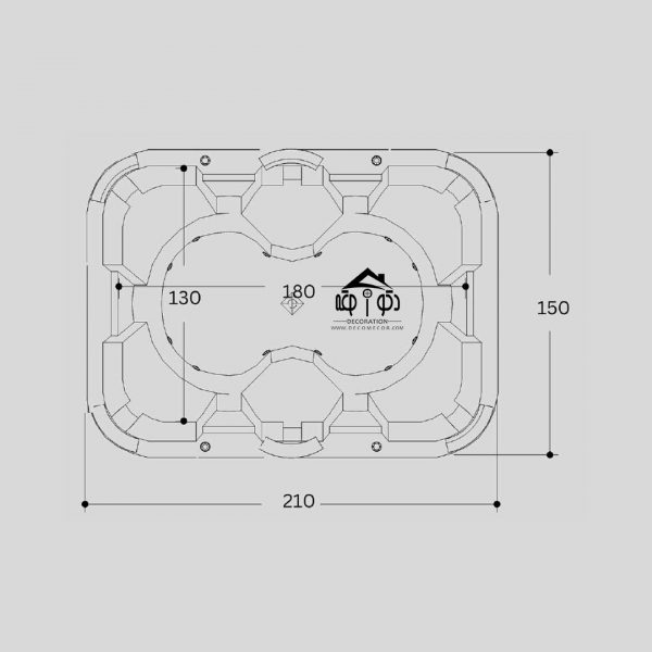 وان جکوزی چهار نفره سایز 150*210 کد 1602