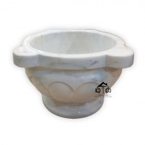 کاسه سنگی حمام ترکی سفید قروه مدل گلبرگ پایه دار
