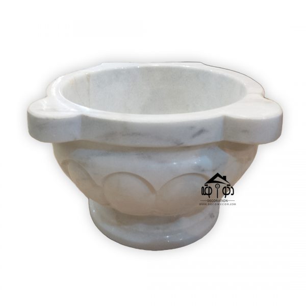 کاسه سنگی حمام ترکی سفید قروه مدل گلبرگ پایه دار