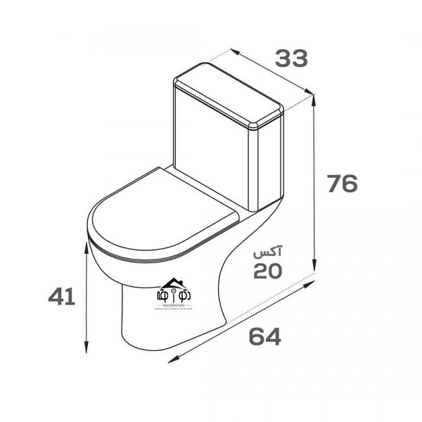 توالت فرنگی لیتو سفید کد 826