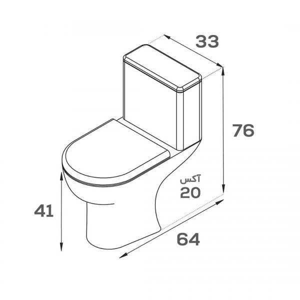 توالت فرنگی لیتو سفید کد 826