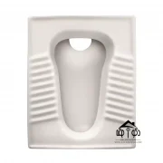 توالت زمینی مینا مدل گلبرگ ایرانی سفید