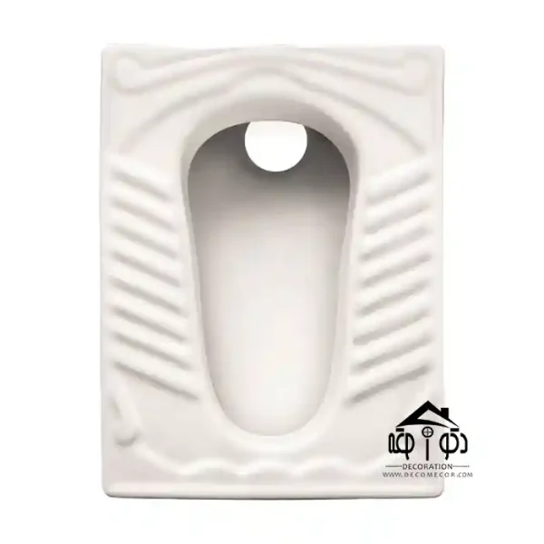 توالت زمینی مینا مدل شقایق سفید