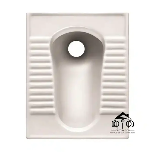 توالت زمینی مینا مدل اطلس سفید