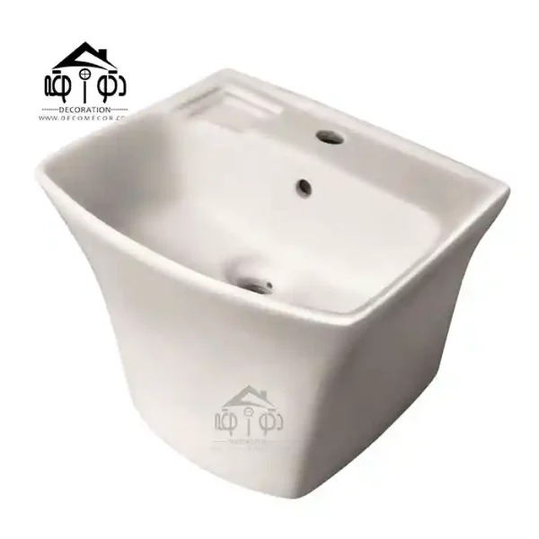 روشویی نیم پایه مینا مدل سرو سفید