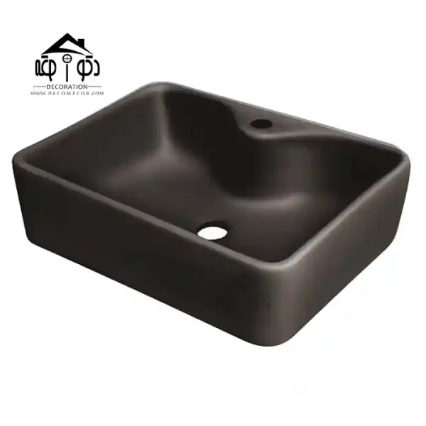 روشویی روصفحه ای مینا مدل ارکید مشکی