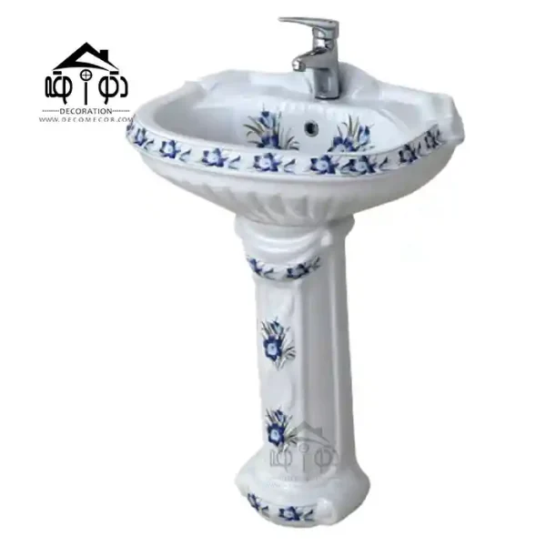 روشویی پایه ای مینا مدل گلایل