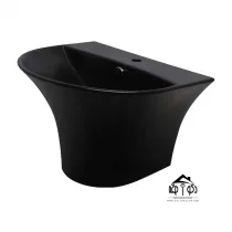 روشویی نیم پایه برند مروارید مدل سیلویا 60 مشکی