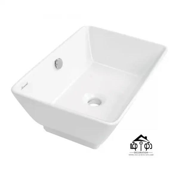 روشویی روصفحه ای برند مروارید مدل سیلویا 50 سفید