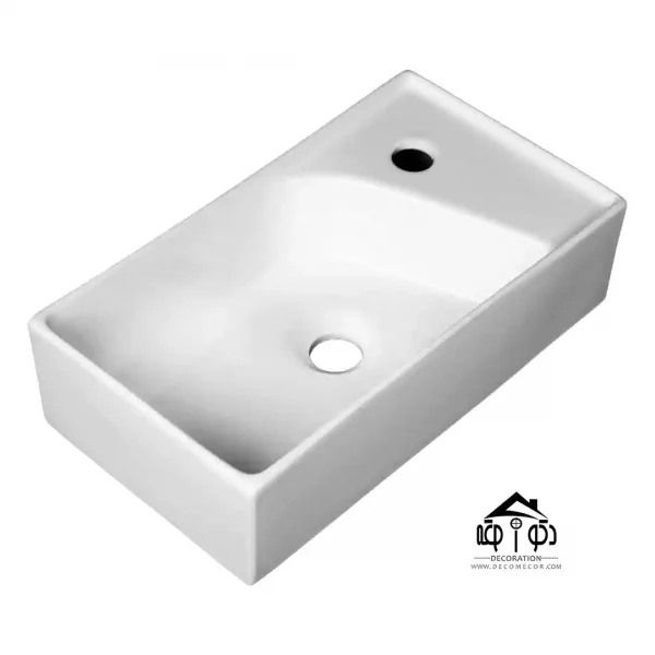 روشویی روصفحه ای برند مروارید مدل مایا 45 سفید