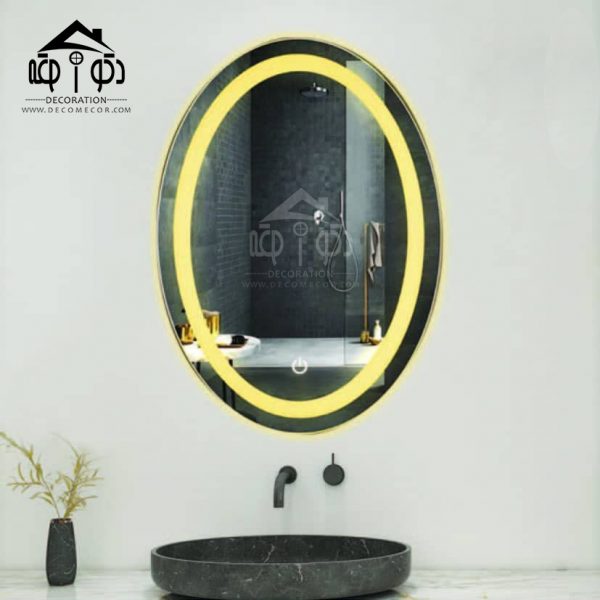 آینه لمسی مدل بیضی سایز 50*70