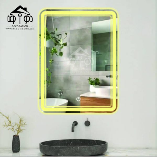 آینه لمسی مدل مستطیل نواری سایز 50*65