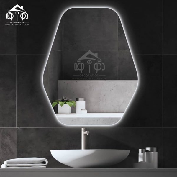 آینه لمسی مدل چندضلعی سایز 55*75