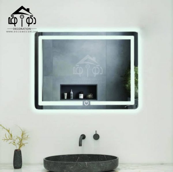 آینه لمسی مدل مستطیل نواری سایز 80*60