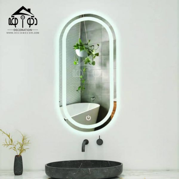 آینه لمسی مدل گنبدی نواری سایز 70*50