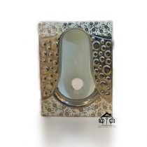 توالت زمینی سفید نقره ای