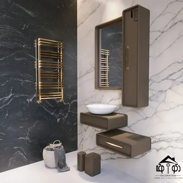 روشویی کابینتی مدل پیزا پله ای سایز 60