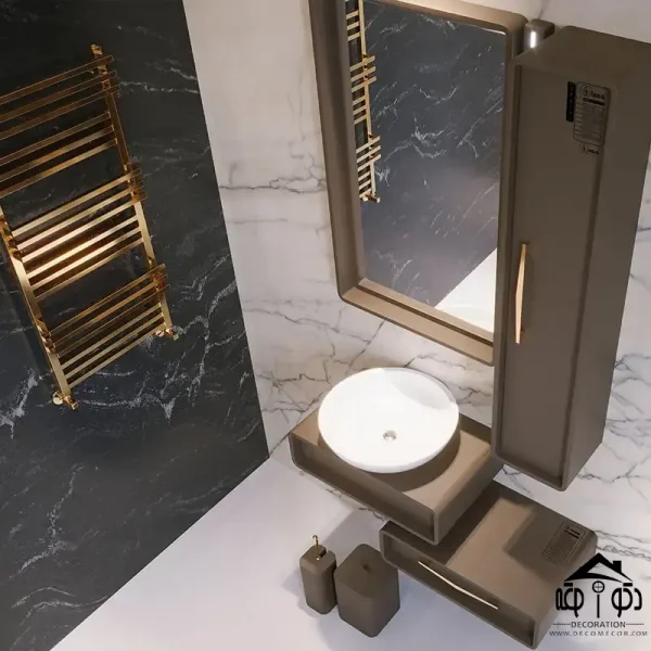 روشویی کابینتی مدل پیزا پله ای سایز 60