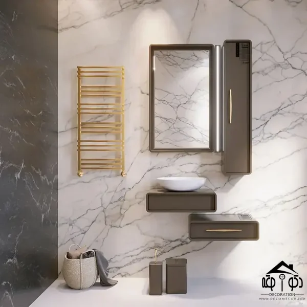 روشویی کابینتی مدل پیزا پله ای سایز 60